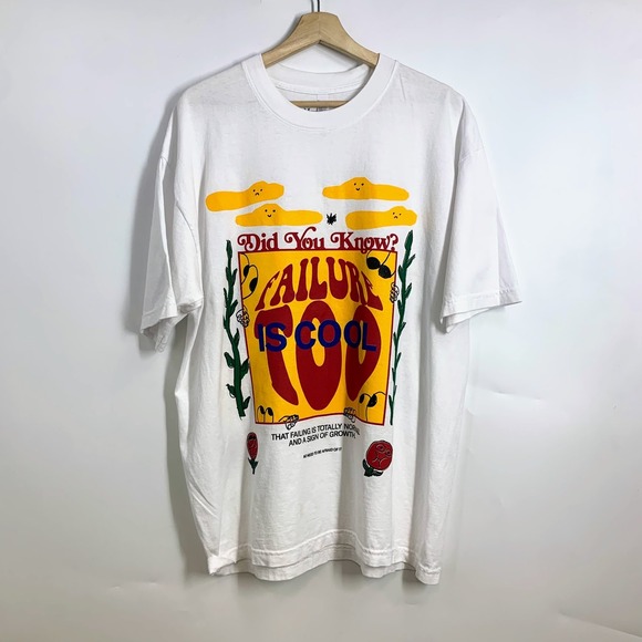 Mayfair Other - Mayfair Failure Is Cool Too Graphic T-Shirt White Mens Large Short Sleeve Tee